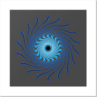 Black Hole Design Pattern, Blue. Posters and Art